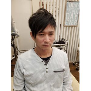 メンズ正面髪型